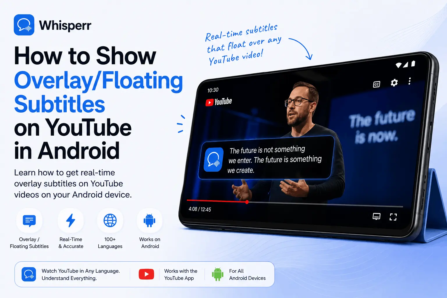 How to Show Overlay/Floating Subtitles on YouTube in Android