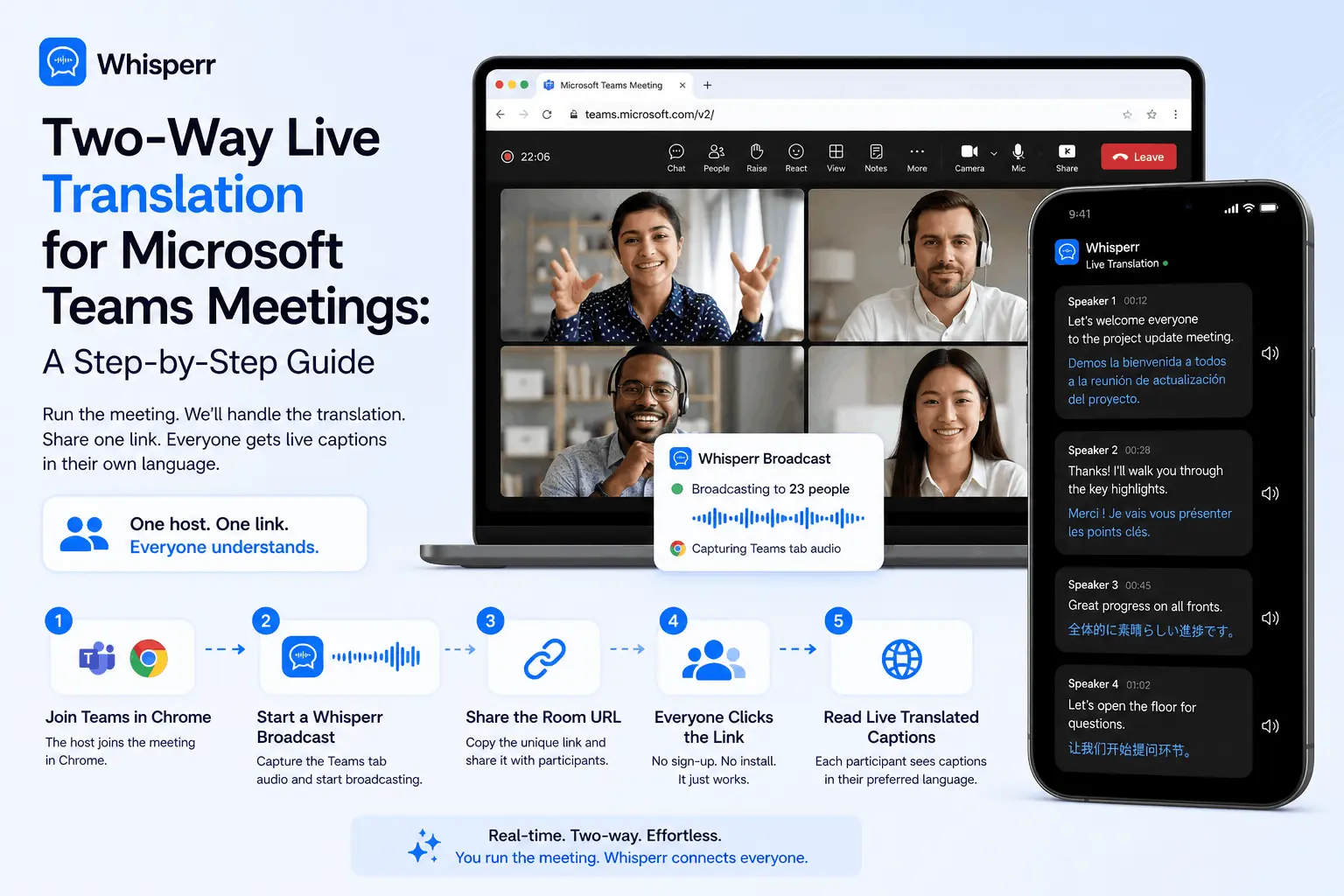 Two-Way Live Translation for Microsoft Teams Meetings