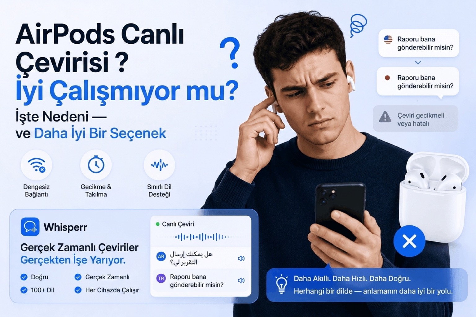 AirPods Canlı Çeviri İyi Çalışmıyor mu? Nedeni ve Daha İyi Bir Seçenek