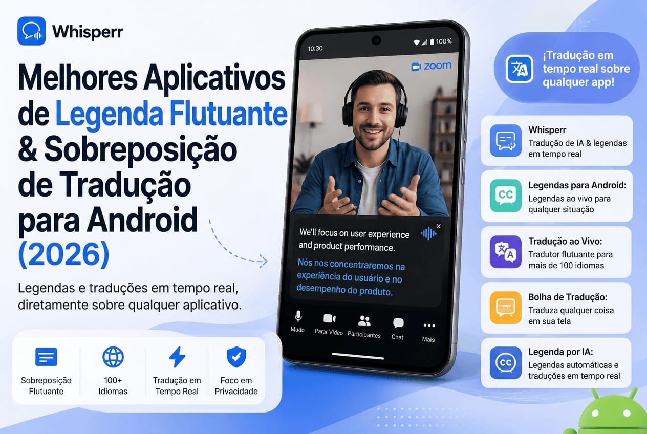 Melhores apps de legendas flutuantes e tradução para Android 2026