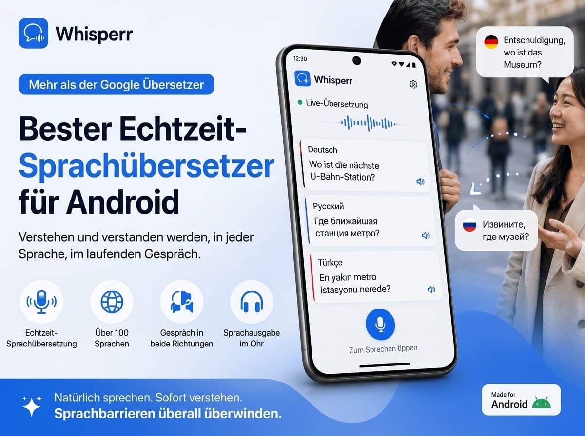 Bester Echtzeit-Sprachübersetzer für Android 2026