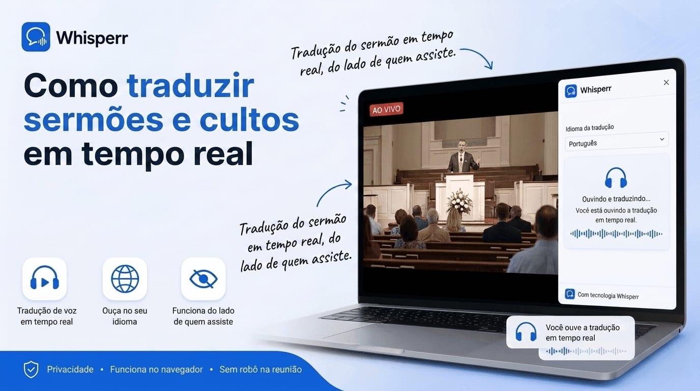 Como traduzir sermões e cultos em tempo real