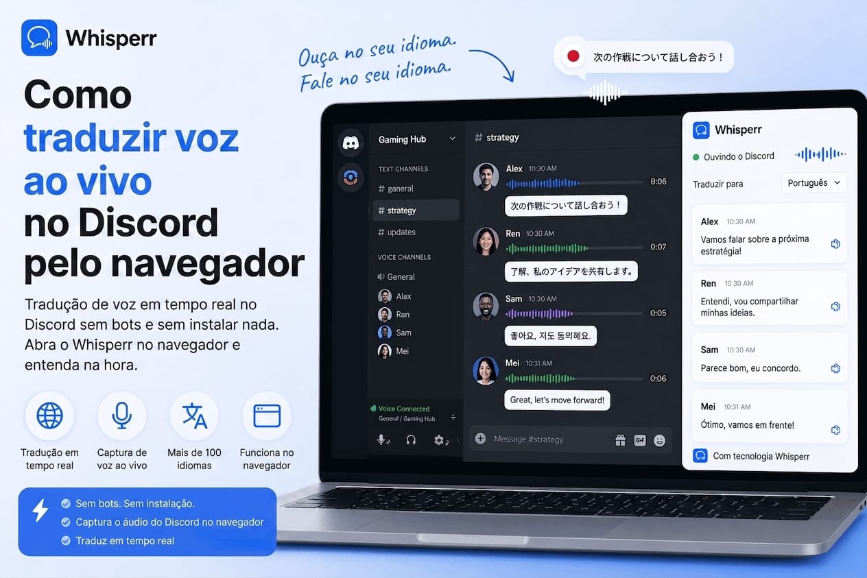 Como traduzir voz no Discord em tempo real