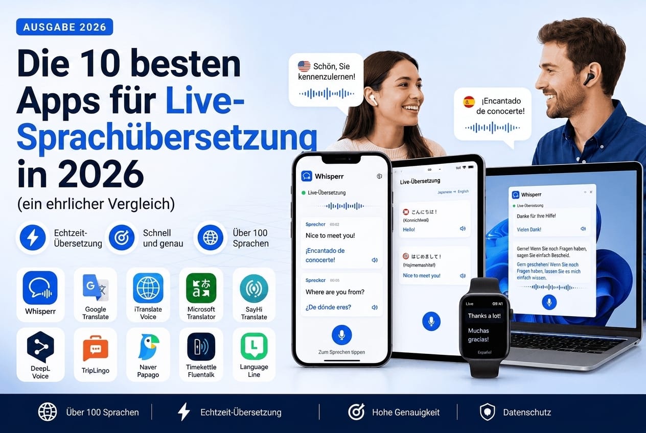 Die 10 besten Apps für Live-Sprachübersetzung 2026