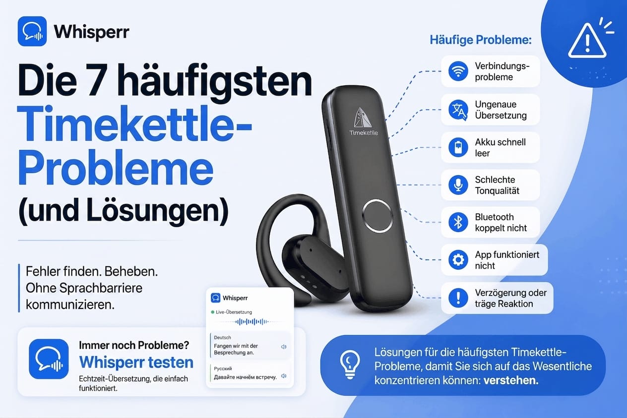 Timekettle funktioniert nicht? 7 häufige Probleme und Lösungen