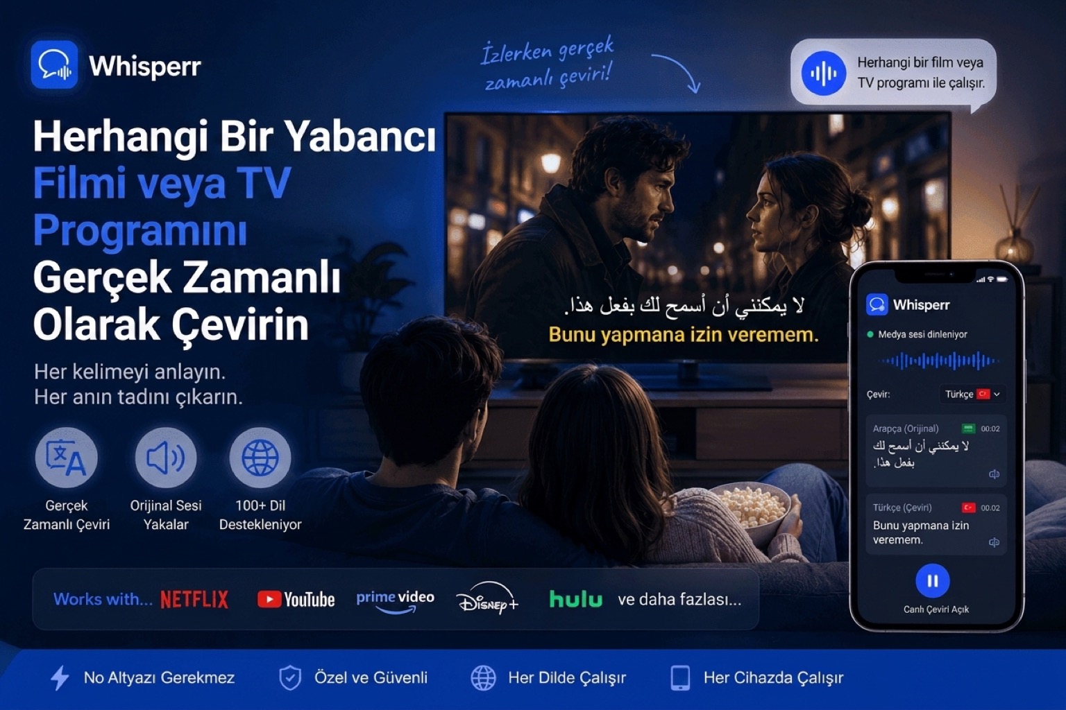 Yabancı Bir Filmi veya Diziyi Canlı Nasıl Çevirirsiniz? (Netflix, Disney+, Prime ve Diğerleri)
