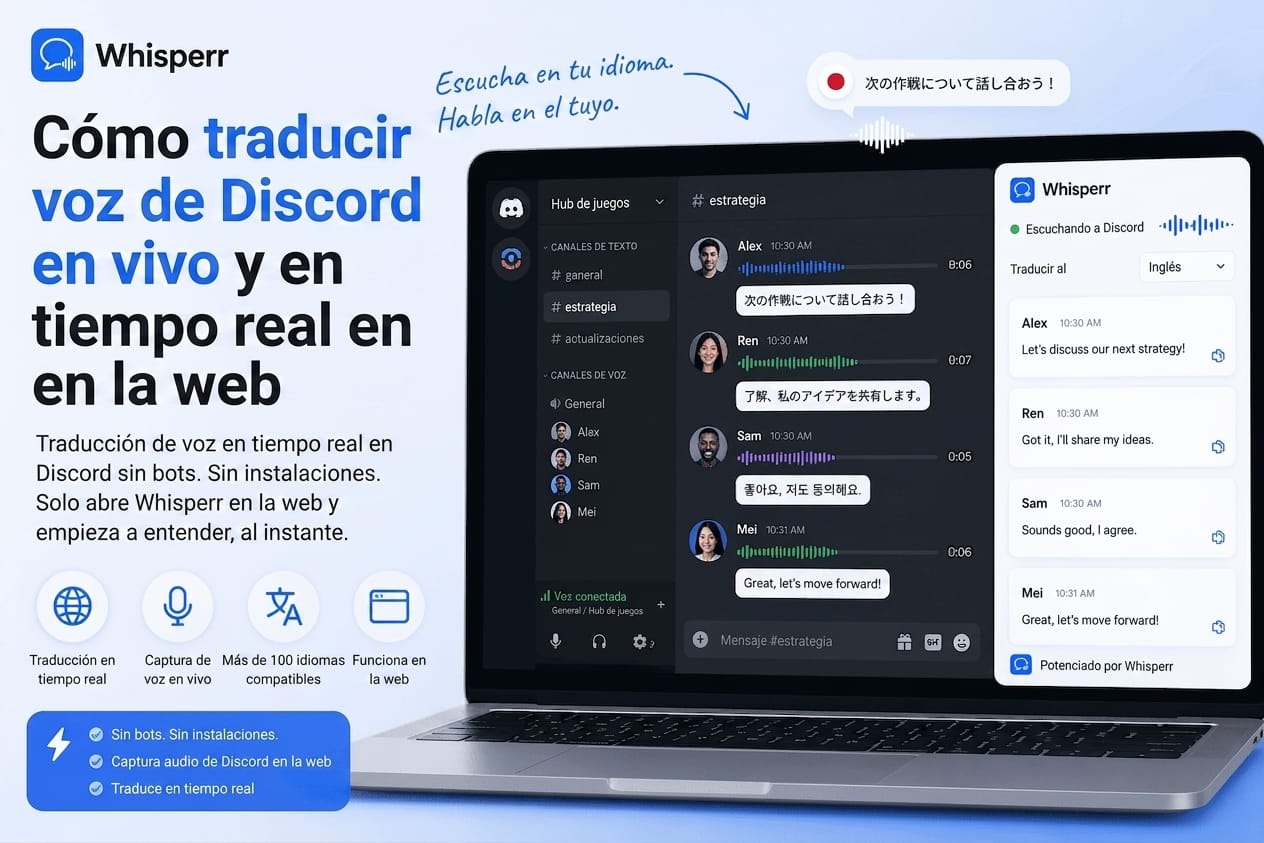 Cómo tener un intérprete en vivo en tus llamadas de Discord