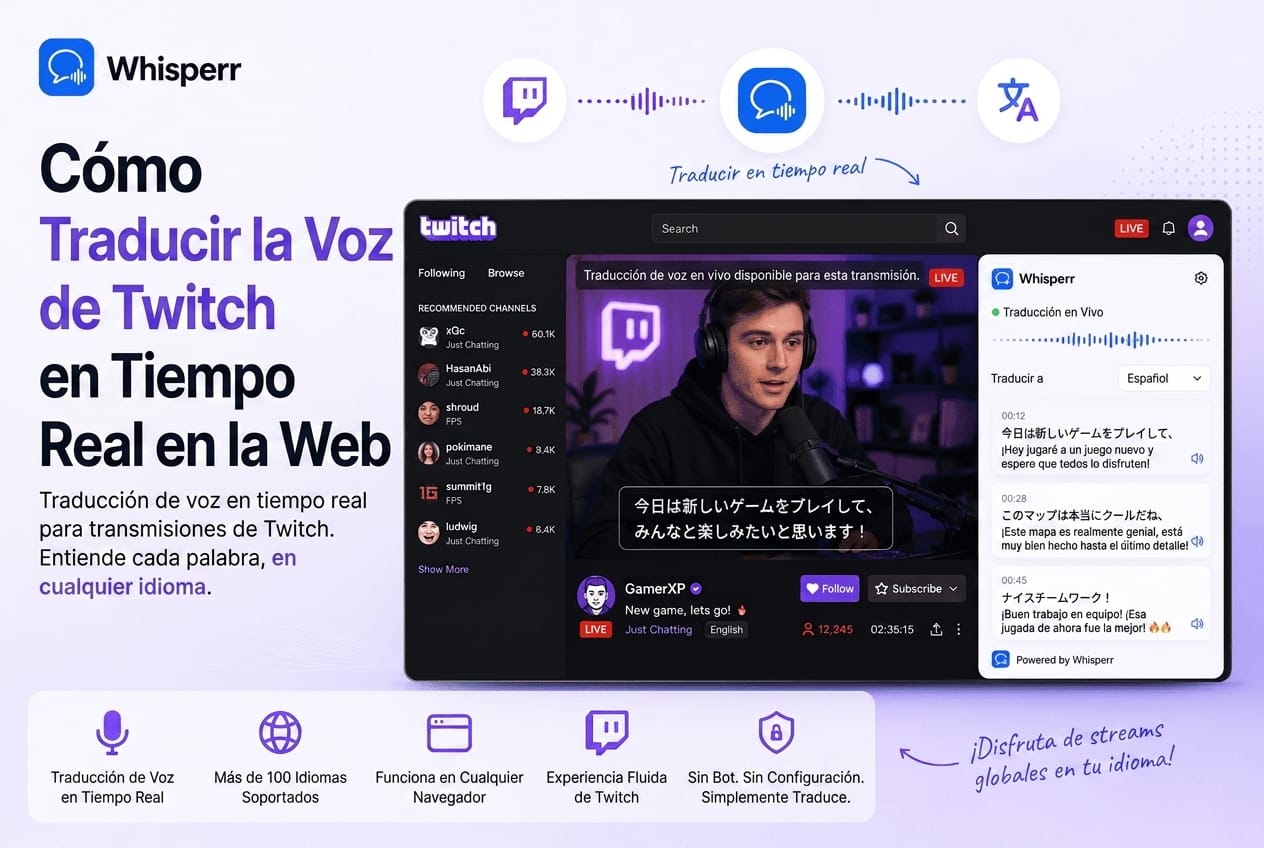 Cómo traducir un directo de Twitch en tiempo real