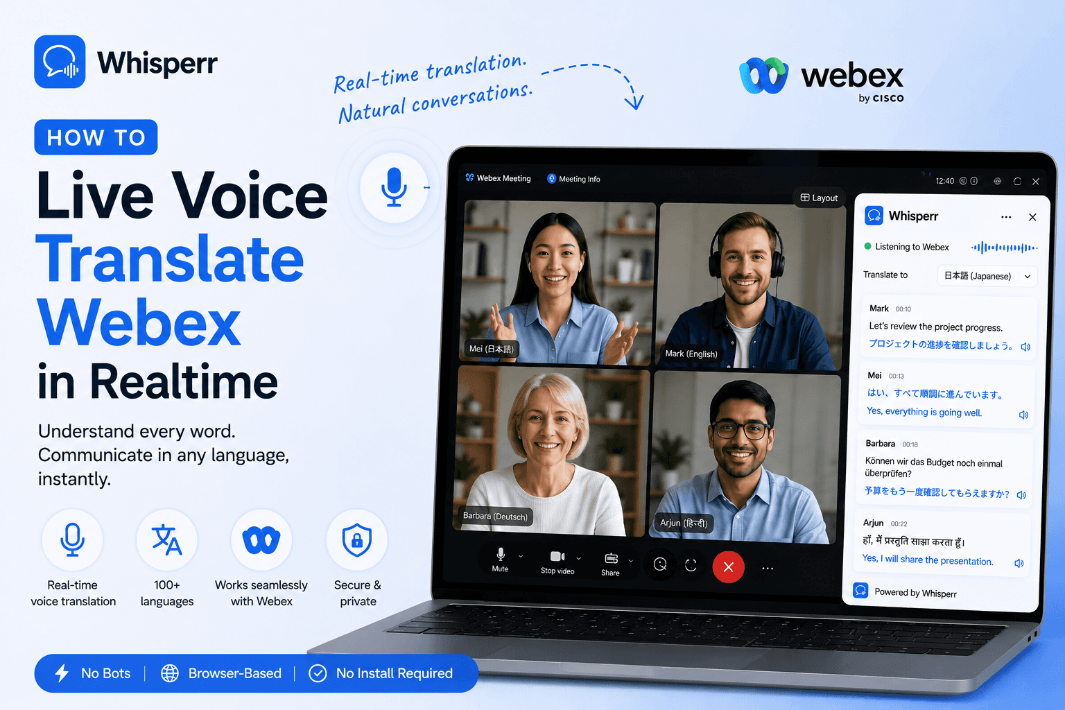 How to Live Translate Webex Meetings from the Viewer Side?