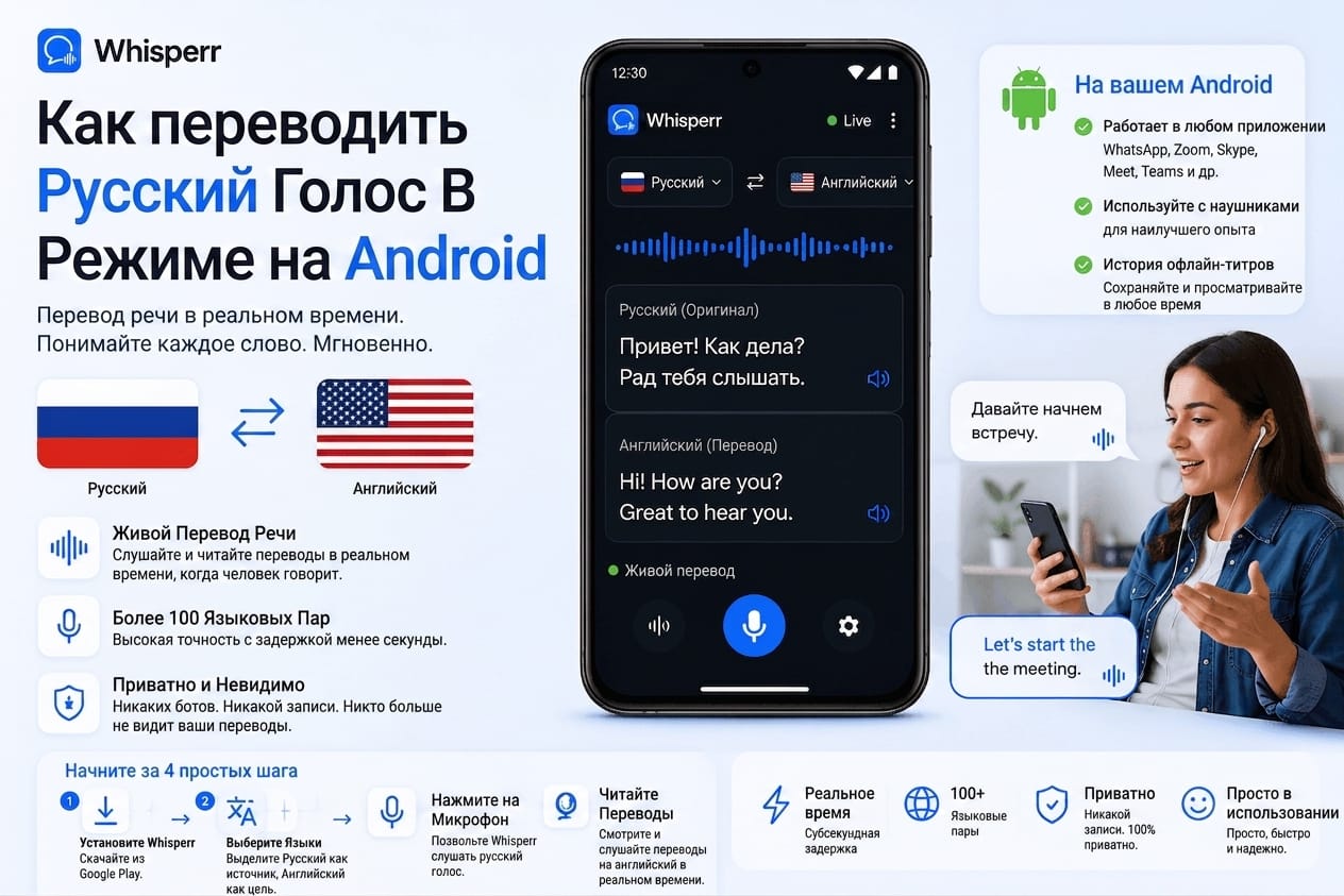 Как переводить русскую речь в реальном времени на Android