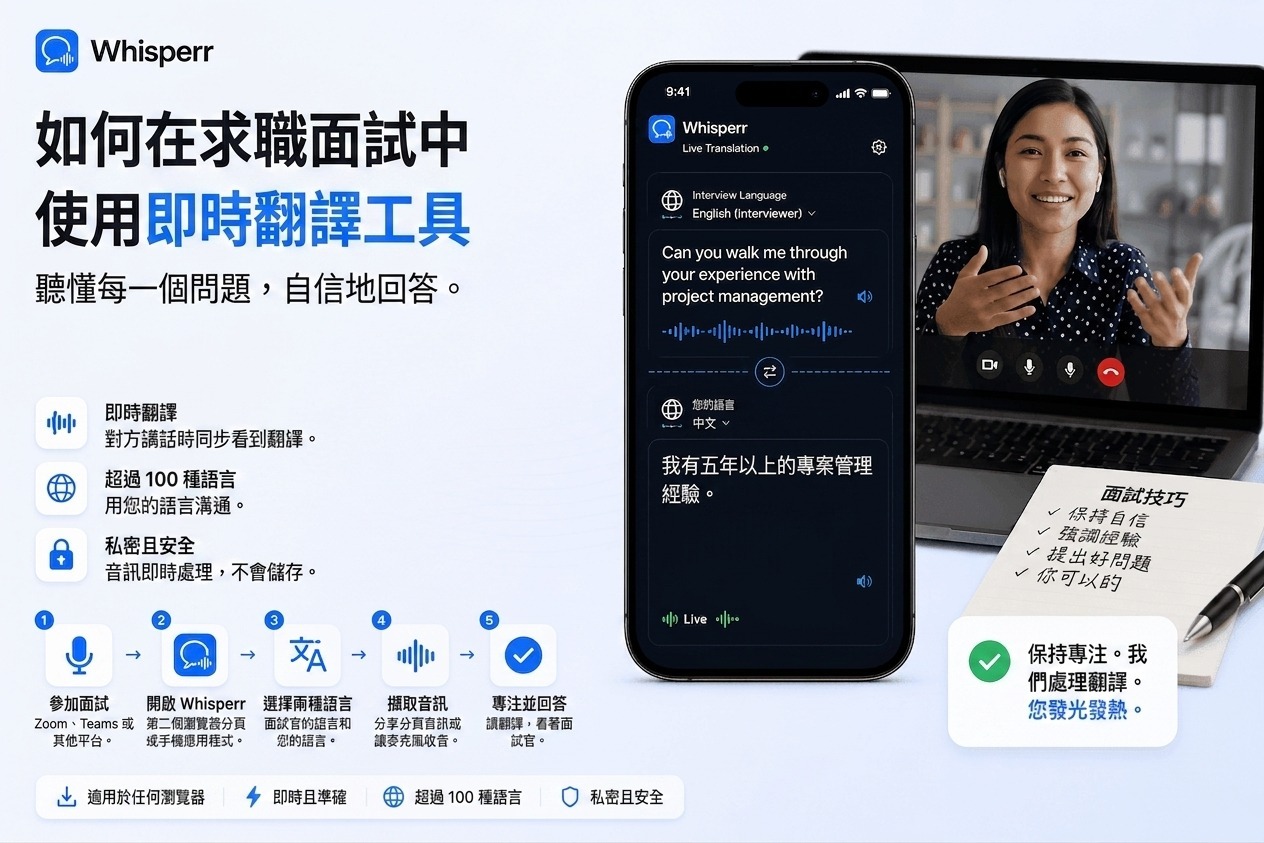 面試時使用即時翻譯的完整做法