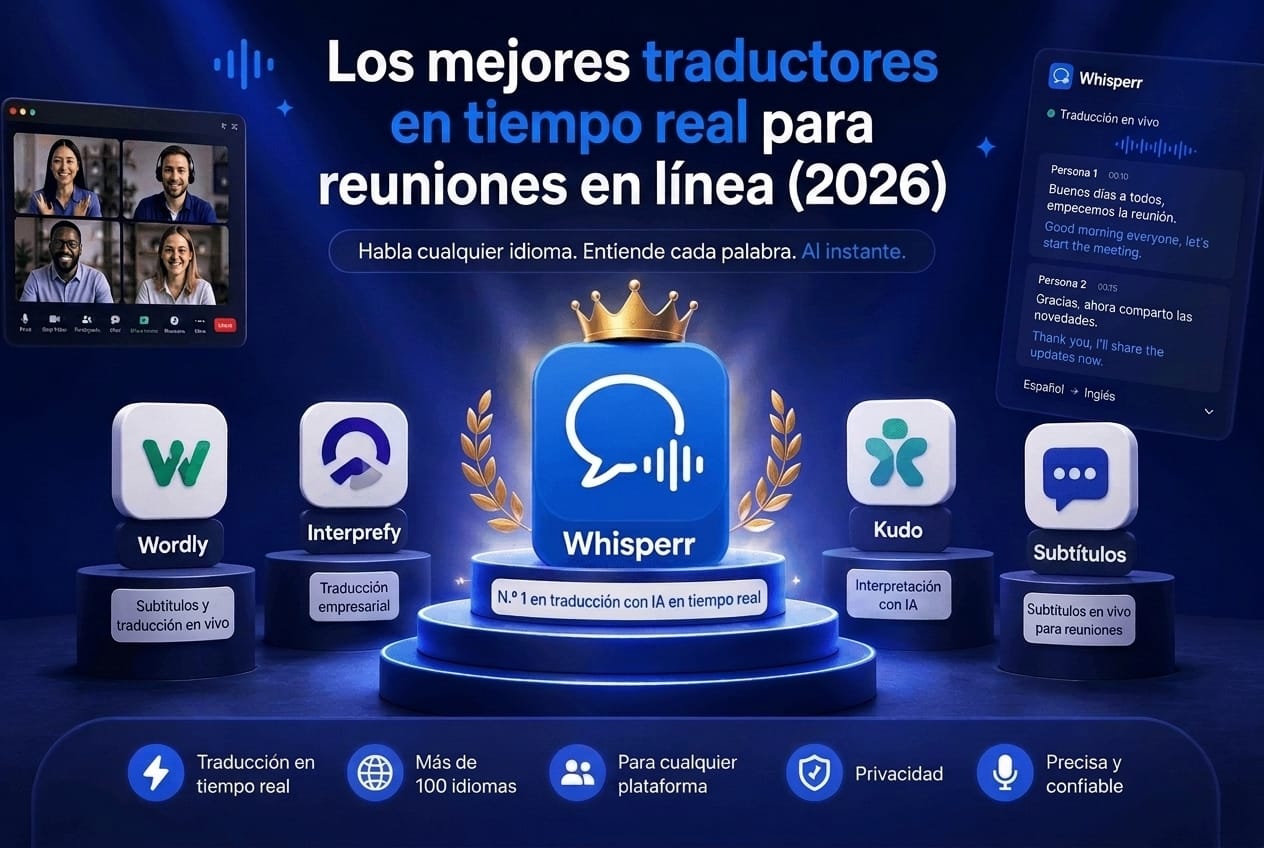 Los mejores traductores en tiempo real para reuniones en línea 2026