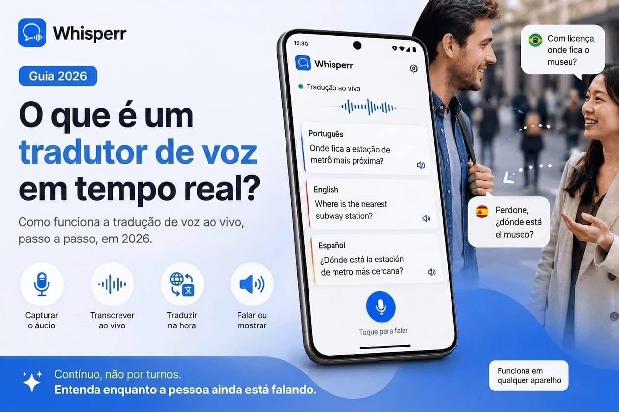 O que é um tradutor de voz em tempo real e como ele funciona