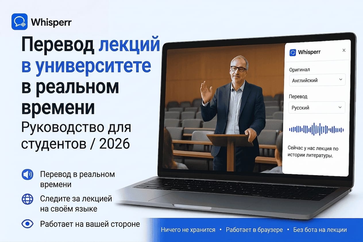 Перевод лекций в реальном времени для студентов