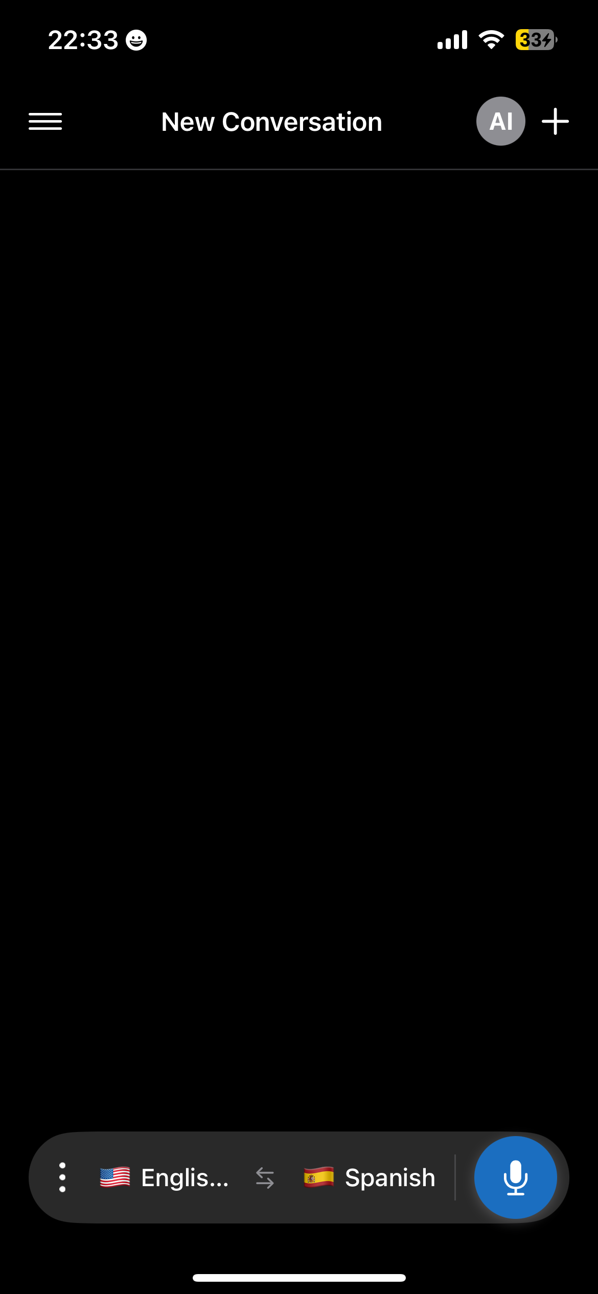Spanish to English iPhone Home Screen Dark Mode.png