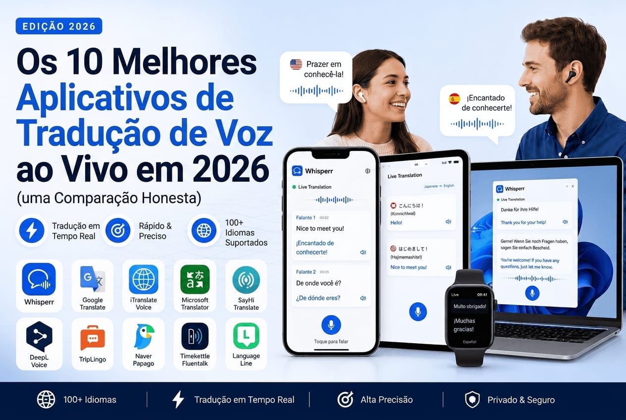 Os 10 melhores apps de tradução de voz em tempo real em 2026