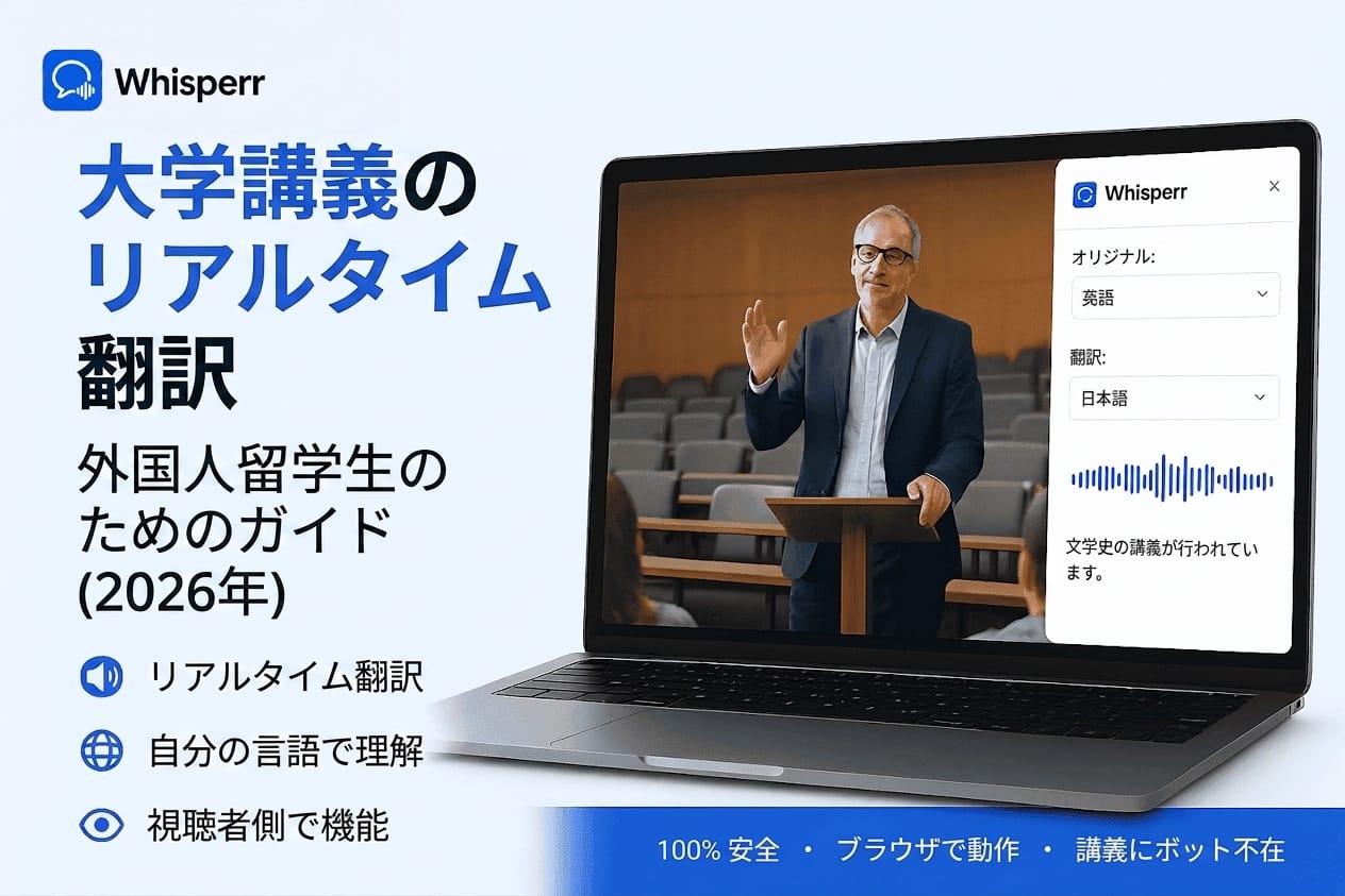 大学の講義をリアルタイム翻訳する方法