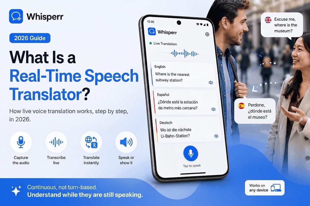 What Is a Real-Time Speech Translator? How Live Voice Translation Works in 2026