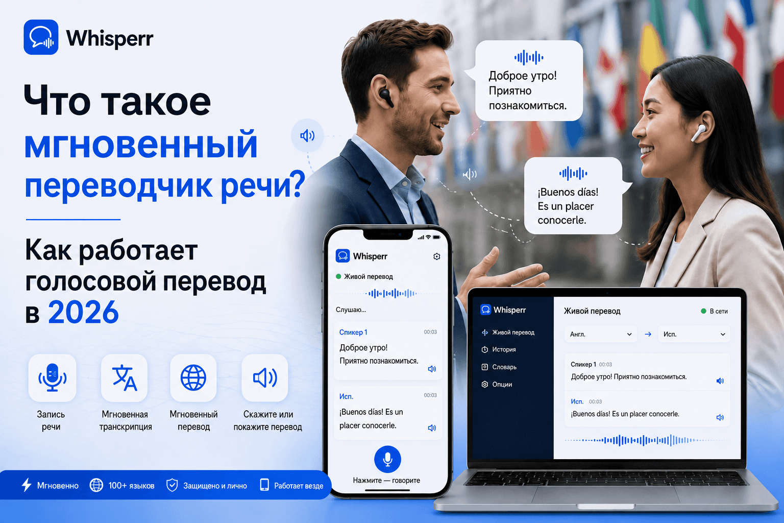 Что такое переводчик речи в реальном времени и как работает живой голосовой перевод в 2026 году