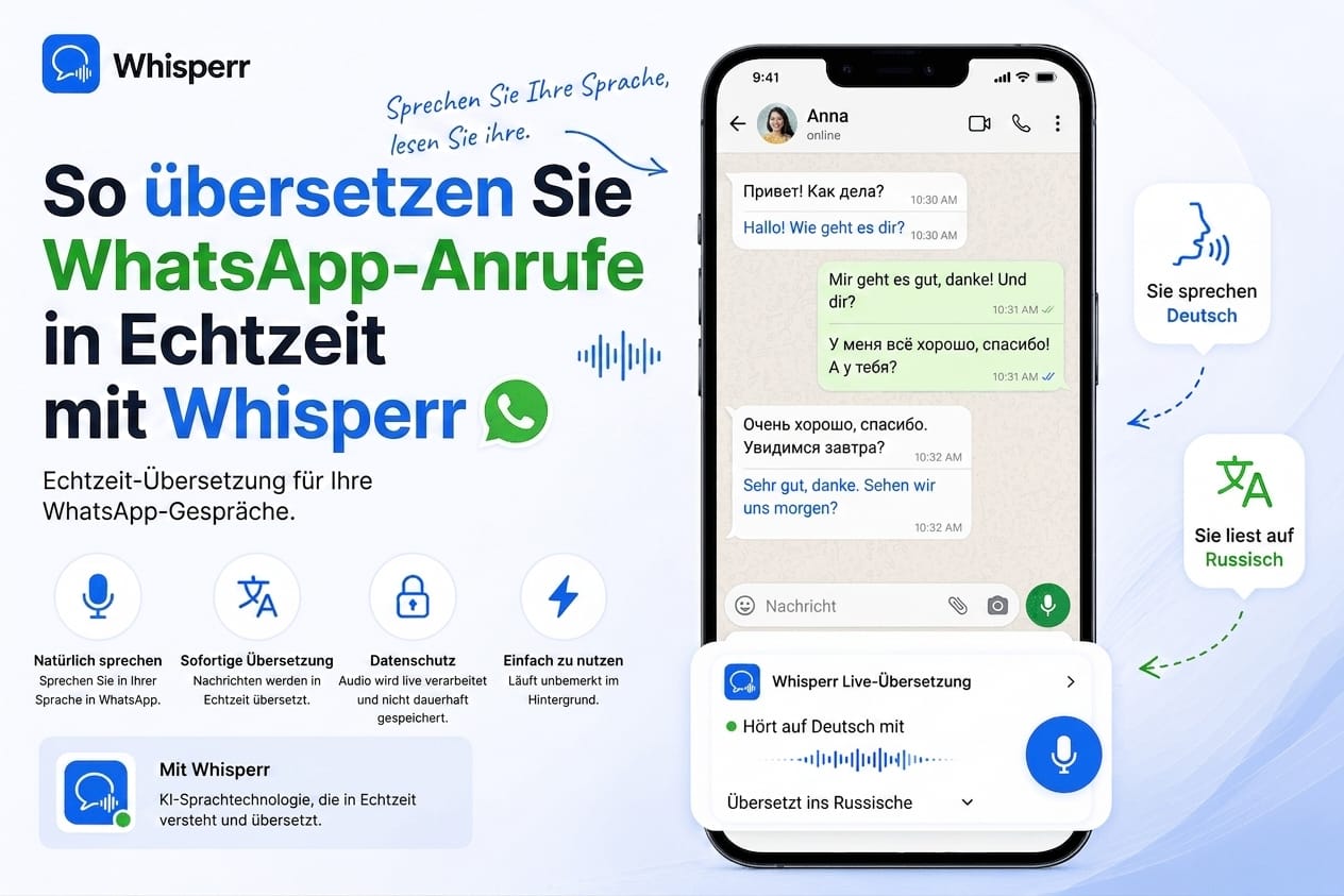 WhatsApp-Anrufe in Echtzeit übersetzen mit WhatsApp Web