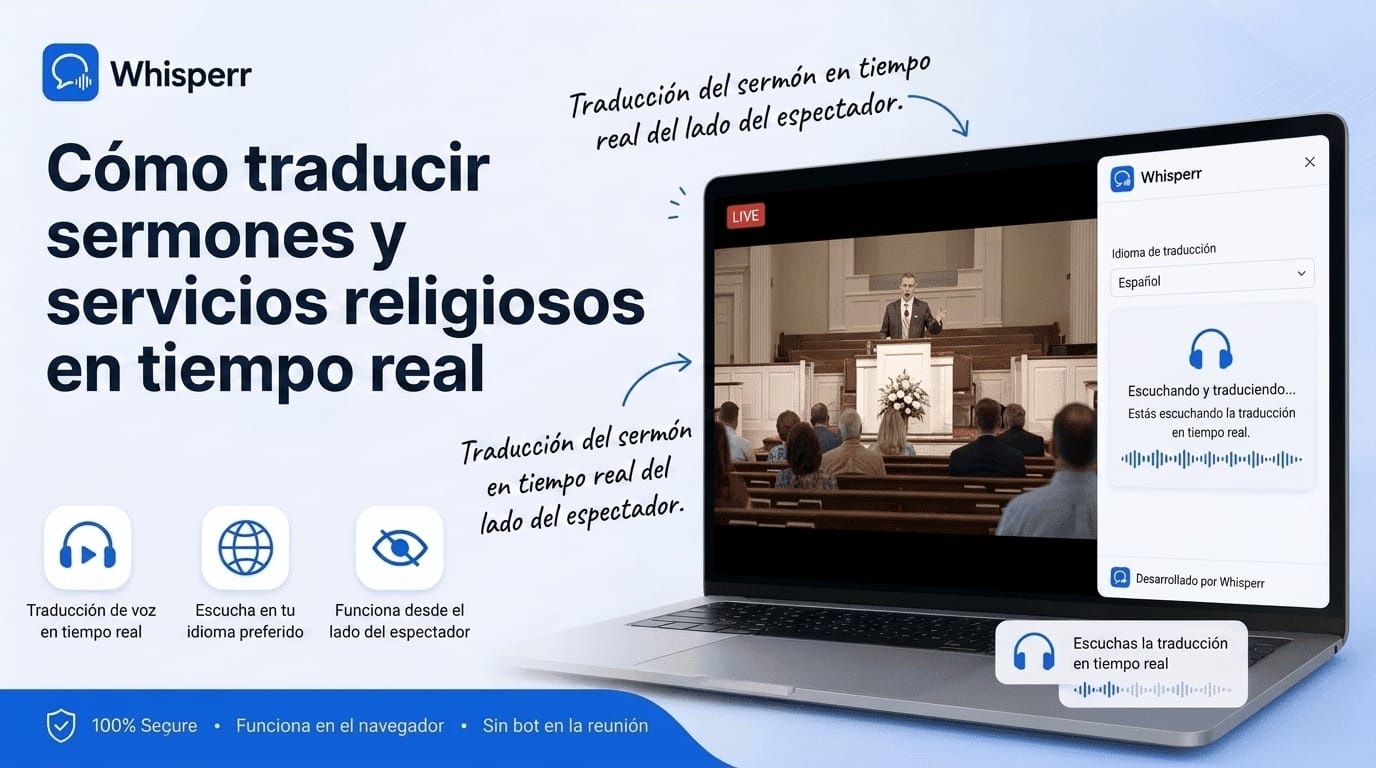 Cómo traducir sermones y cultos en tiempo real