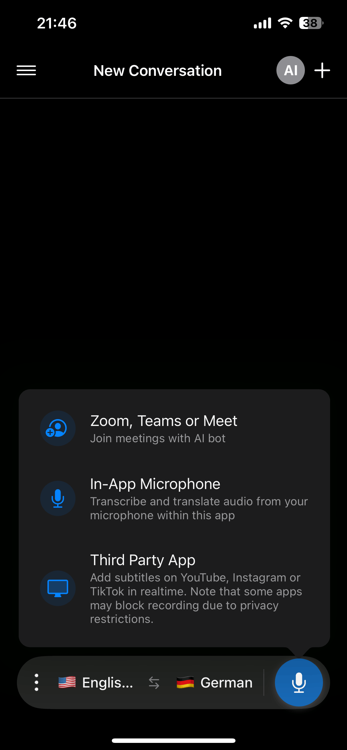iphone home english german In-App Microphone.png