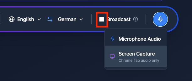 web app enable broadcast german to english.png