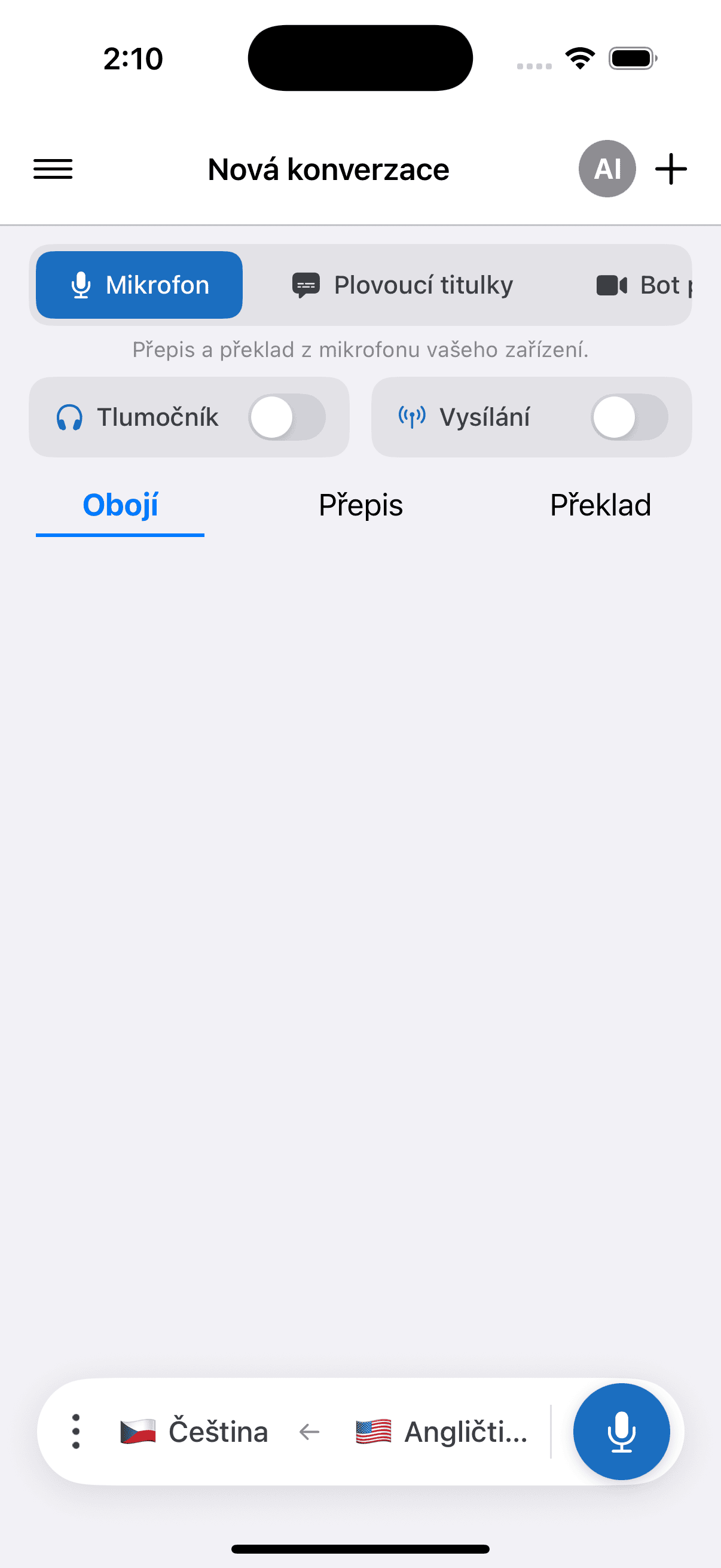 The Whisperr app open on a New Conversation screen
