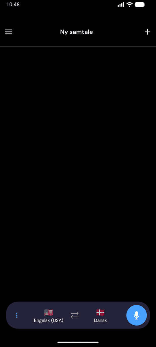 The Whisperr app open on Android showing the New Conversation screen