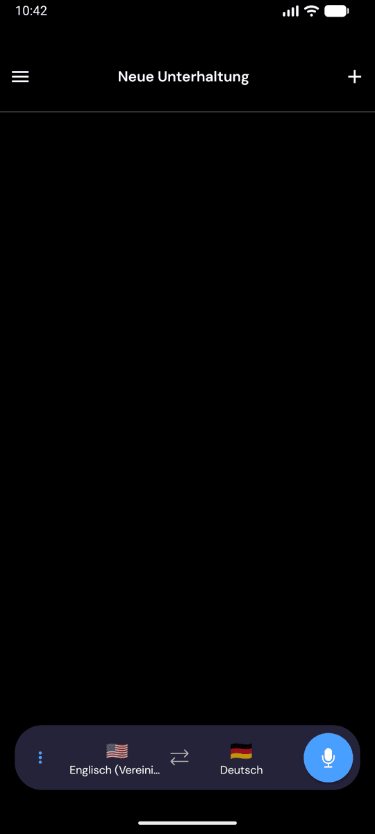 The Whisperr app open on Android showing the New Conversation screen