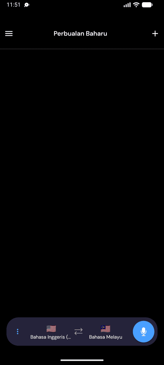 The Whisperr app open on Android showing the New Conversation screen