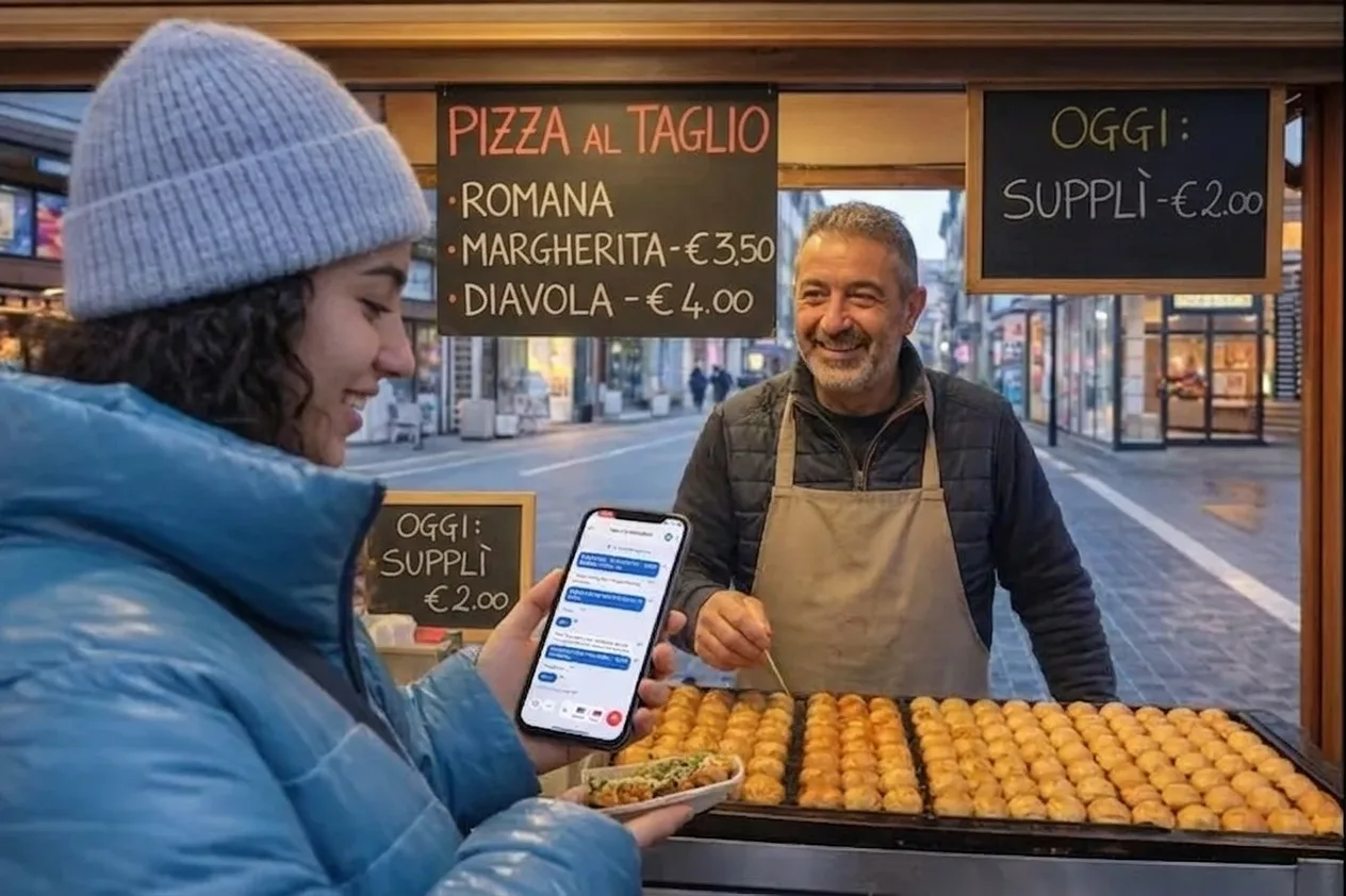 Whisperr translating Italian to English in real time at a street market — Face-to-face conversation 1