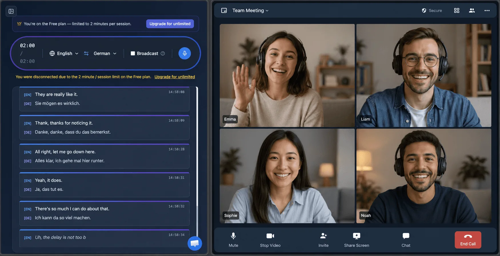 Whisperr 在浏览器中翻译 Google Meet 通话 2